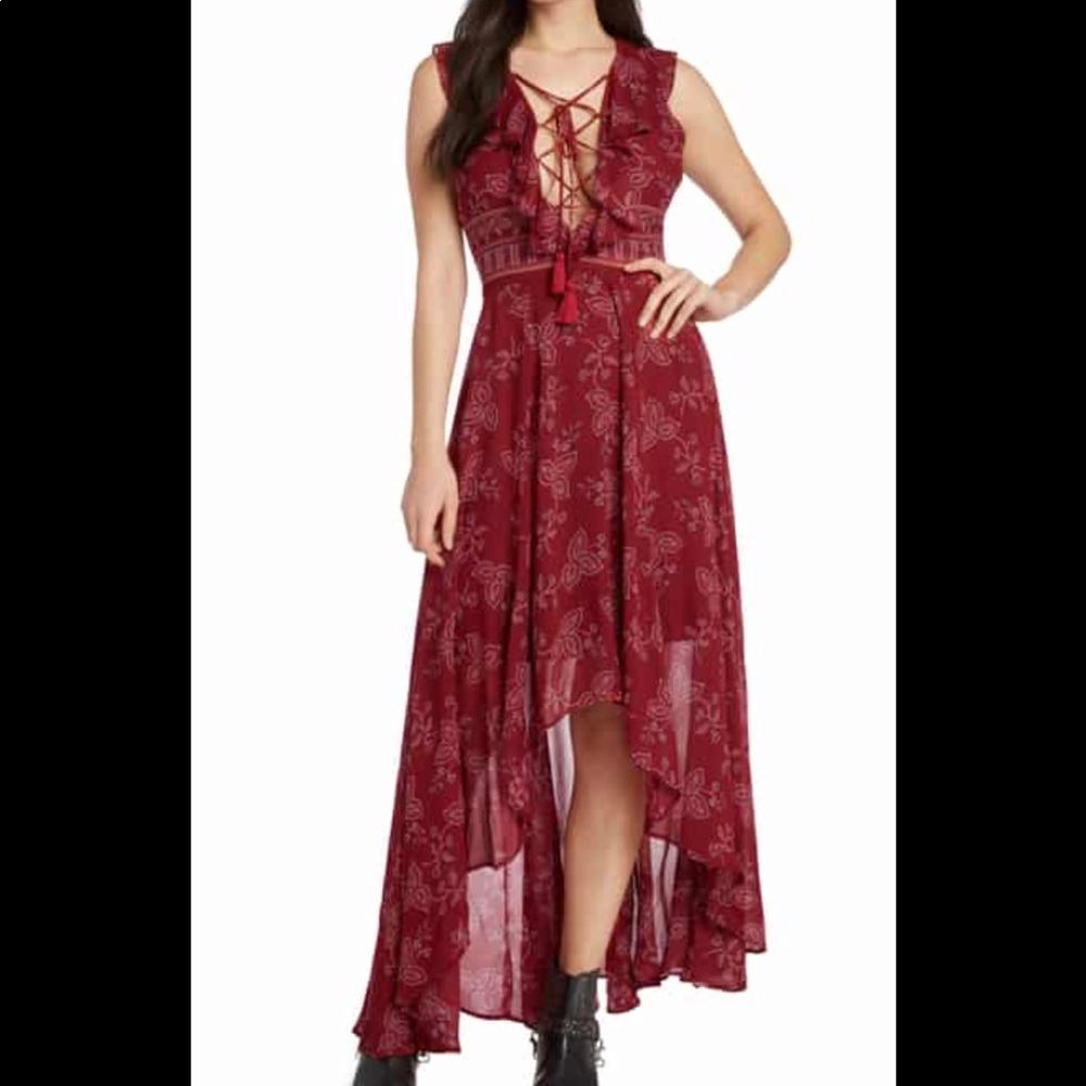 Willow & Clay paisley high low lace up front dress - Picture 5 of 5